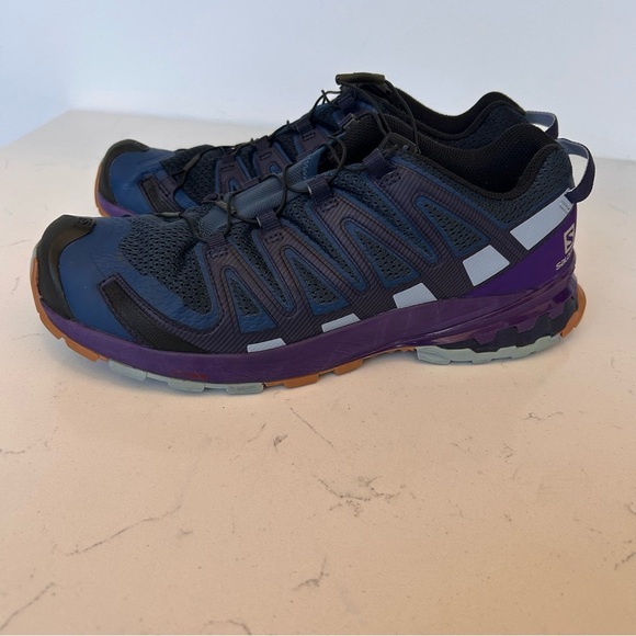 Salomon XA Pro 3D V8 Trail Poseidon  Violet Indigo Blue Hiking Shoes Women's 10 - Picture 4 of 8